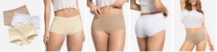 Leonisa 3-Pack Comfy Boyshort Panties in Stretch Cotton 12634X3